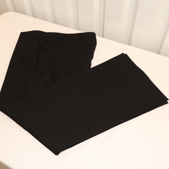 Chico's Womens Black Wide Leg Trouser Pants Size 3.5 / 18R Classic Office Staple - Picture 1 of 7